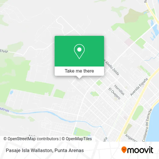 Pasaje Isla Wallaston map