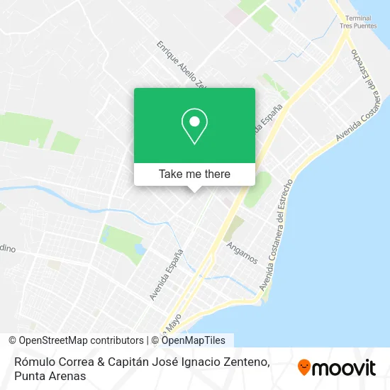 Rómulo Correa & Capitán José Ignacio Zenteno map