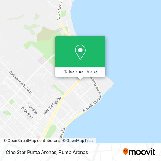 Cine Star Punta Arenas map