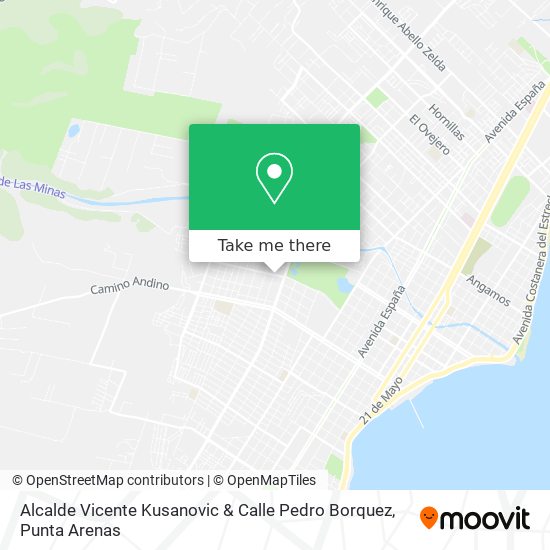 Mapa de Alcalde Vicente Kusanovic & Calle Pedro Borquez