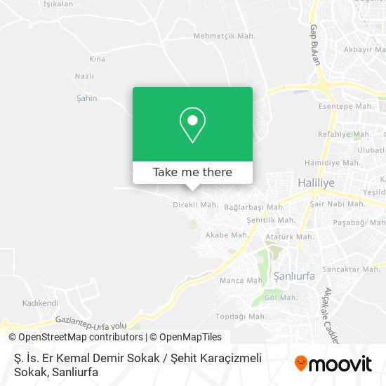 Ş. İs. Er Kemal Demir Sokak / Şehit Karaçizmeli Sokak map