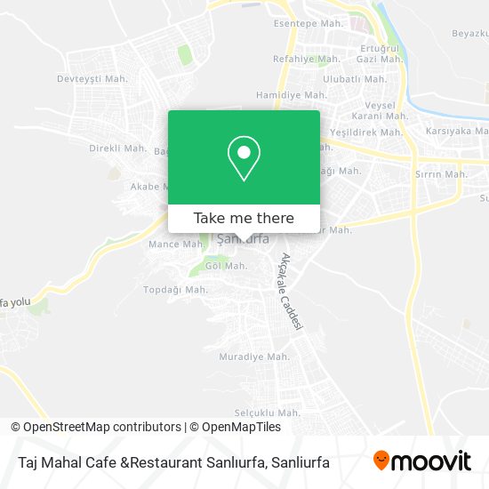 Taj Mahal Cafe &Restaurant Sanlıurfa map