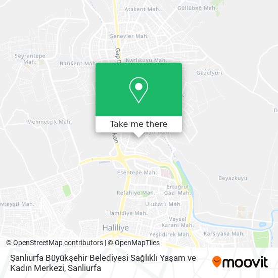 Şanlıurfa Büyükşehir Belediyesi Sağlıklı Yaşam ve Kadın Merkezi map