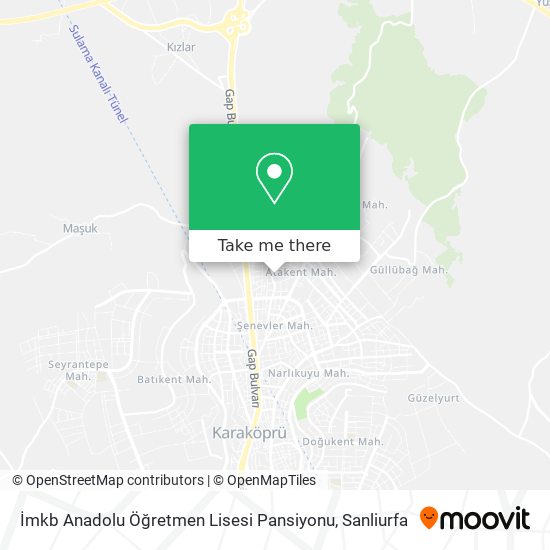 İmkb Anadolu Öğretmen Lisesi Pansiyonu map