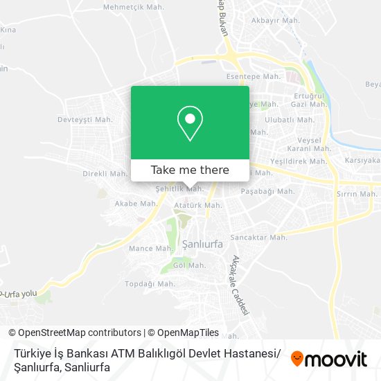 Türkiye İş Bankası ATM Balıklıgöl Devlet Hastanesi / Şanlıurfa map