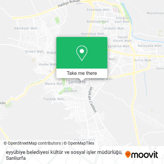 eyyübiye belediyesi kültür ve sosyal işler müdürlüğü map
