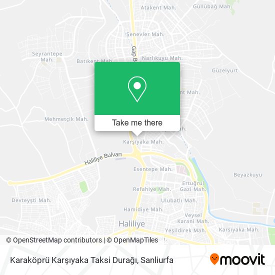 Karaköprü Karşıyaka Taksi Durağı map