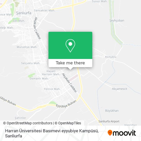 Harran Üniversitesi Basımevi eyyubiye Kampüsü map