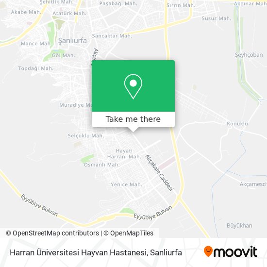 Harran Üniversitesi Hayvan Hastanesi map