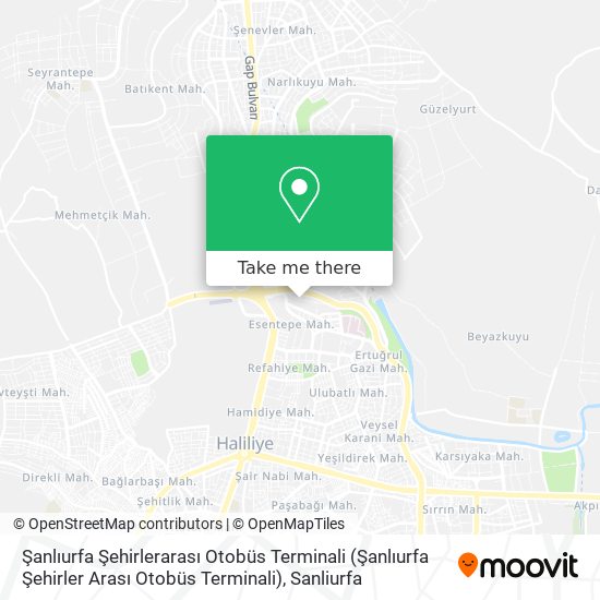 Şanlıurfa Şehirlerarası Otobüs Terminali (Şanlıurfa Şehirler Arası Otobüs Terminali) map