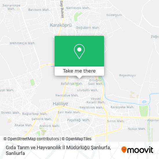 Gıda Tarım ve Hayvancılık İl Müdürlüğü Şanlıurfa map