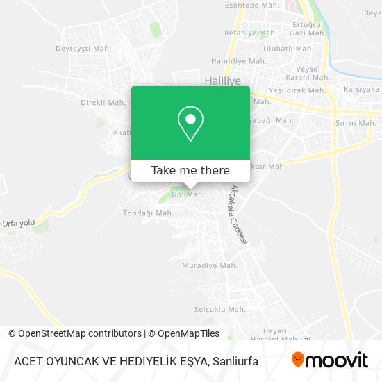ACET OYUNCAK VE HEDİYELİK EŞYA map