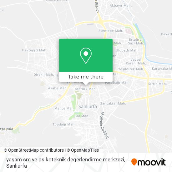 yaşam src ve psikoteknik değerlendirme merkzezi map