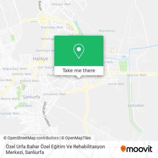 Özel Urfa Bahar Özel Eğitim Ve Rehabilitasyon Merkezi map