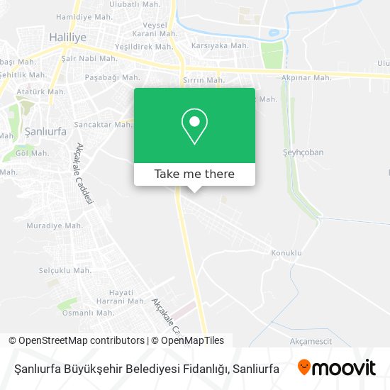 Şanlıurfa Büyükşehir Belediyesi Fidanlığı map