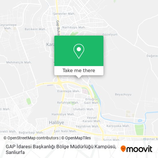 GAP İdaresi Başkanlığı Bölge Müdürlüğü Kampüsü map