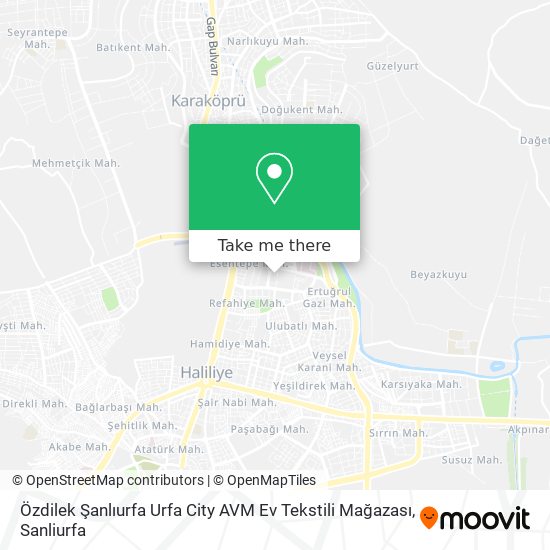 Özdilek Şanlıurfa Urfa City AVM Ev Tekstili Mağazası map