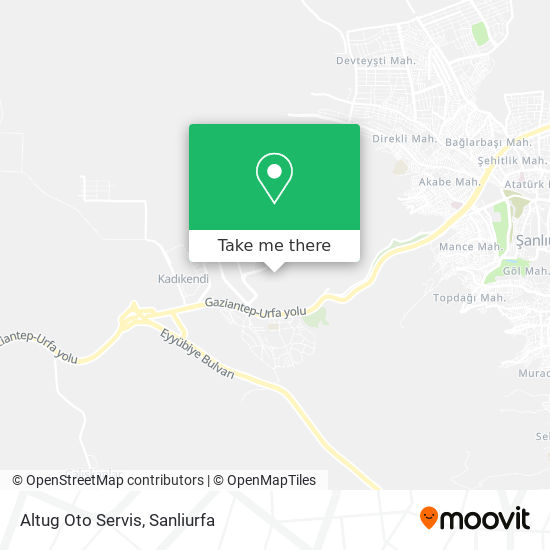 how to get to altug oto servis in eyyubiye by bus