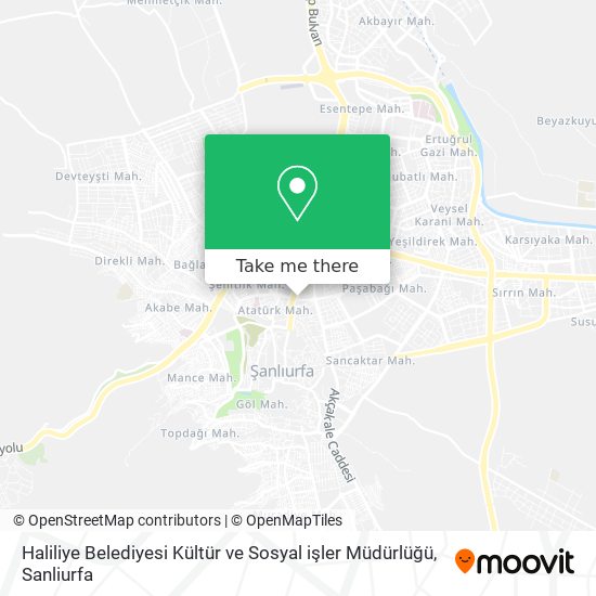 Haliliye Belediyesi Kültür ve Sosyal işler Müdürlüğü map