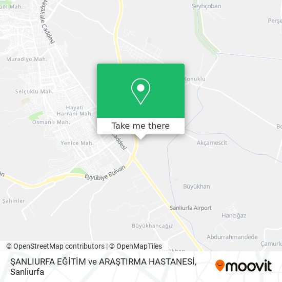 ŞANLIURFA EĞİTİM ve ARAŞTIRMA HASTANESİ map