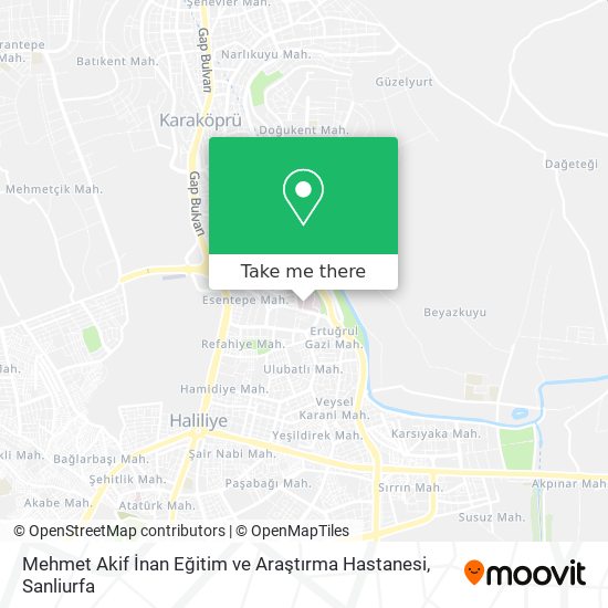 Mehmet Akif İnan Eğitim ve Araştırma Hastanesi map