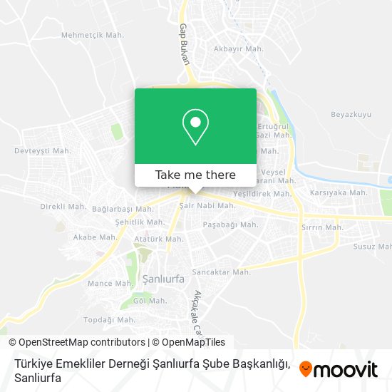 Türkiye Emekliler Derneği Şanlıurfa Şube Başkanlığı map