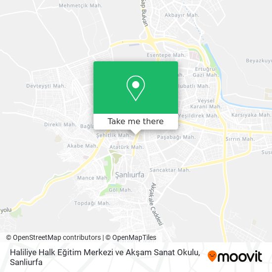 Haliliye Halk Eğitim Merkezi ve Akşam Sanat Okulu map