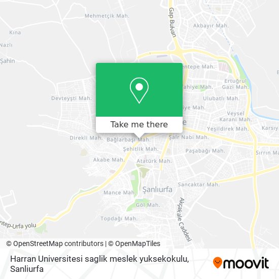 Harran Universitesi saglik meslek yuksekokulu map