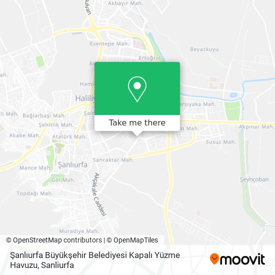 Şanlıurfa Büyükşehir Belediyesi Kapalı Yüzme Havuzu map
