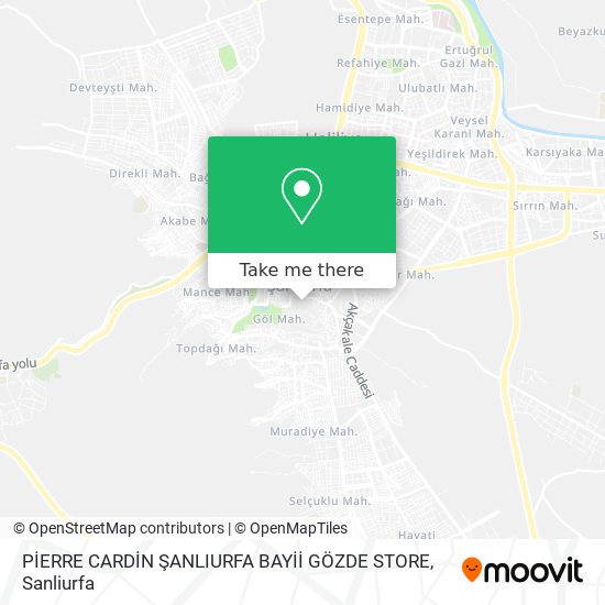 PİERRE CARDİN ŞANLIURFA BAYİİ GÖZDE STORE map