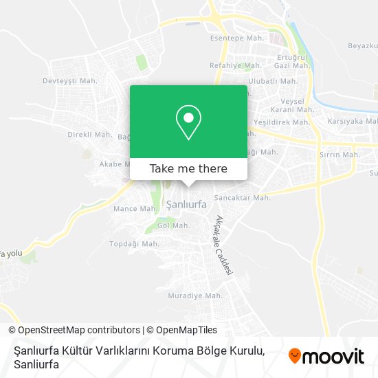 Şanlıurfa Kültür Varlıklarını Koruma Bölge Kurulu map