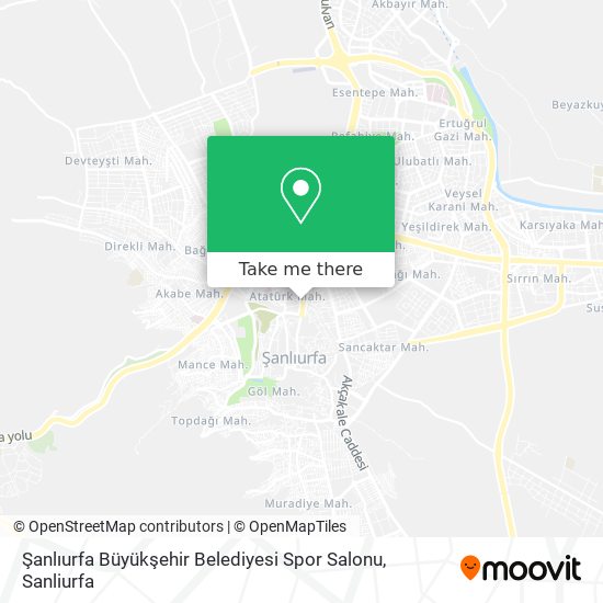 Şanlıurfa Büyükşehir Belediyesi Spor Salonu map