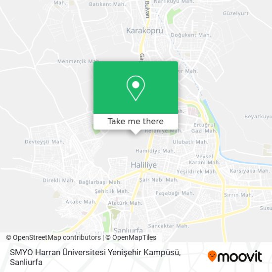 SMYO Harran Üniversitesi Yenişehir Kampüsü map