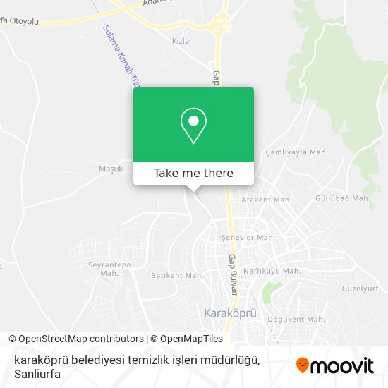 karaköprü  belediyesi temizlik işleri müdürlüğü map