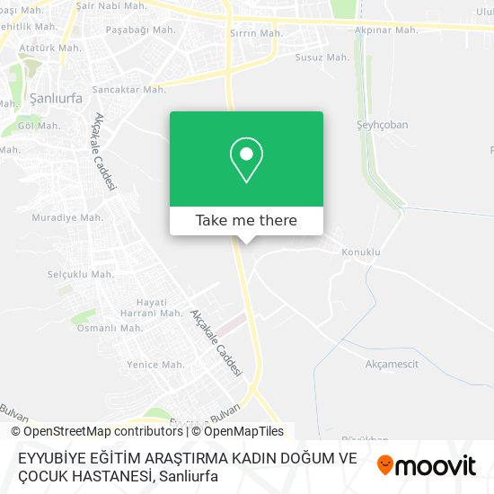 EYYUBİYE EĞİTİM ARAŞTIRMA KADIN DOĞUM VE ÇOCUK HASTANESİ map