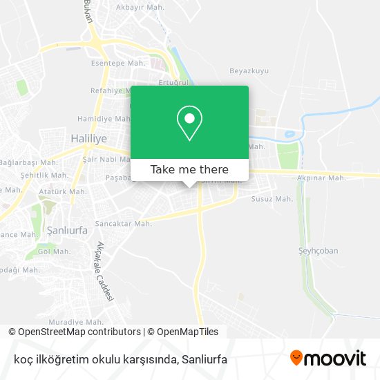 koç ilköğretim okulu karşısında map