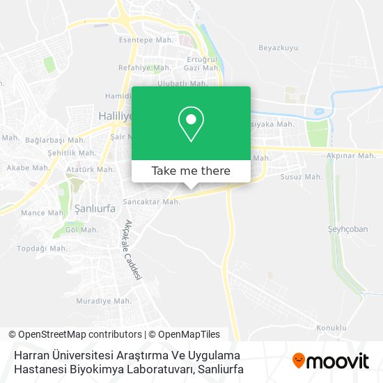 Harran Üniversitesi Araştırma Ve Uygulama Hastanesi Biyokimya Laboratuvarı map