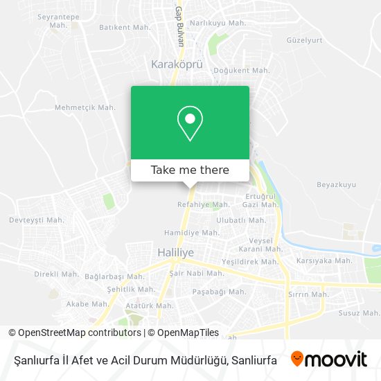 Şanlıurfa İl Afet ve Acil Durum Müdürlüğü map