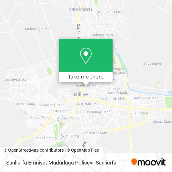 Şanlıurfa Emniyet Müdürlüğü Polisevi map