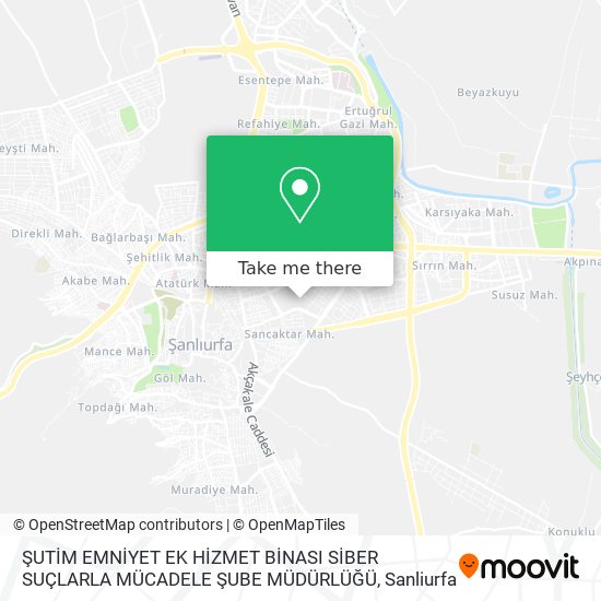 ŞUTİM EMNİYET EK HİZMET BİNASI SİBER SUÇLARLA MÜCADELE ŞUBE MÜDÜRLÜĞÜ map