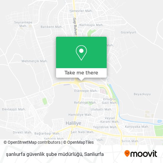 şanlıurfa güvenlik şube müdürlüğü map