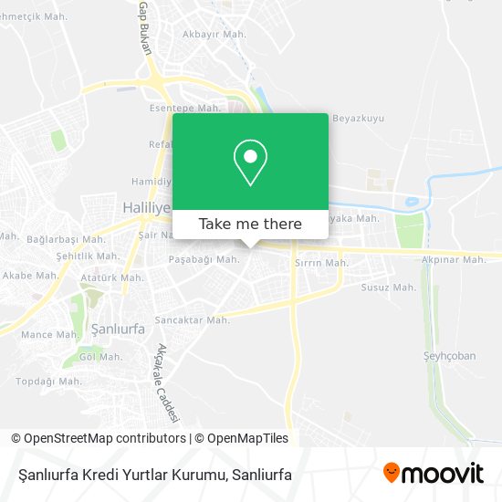 Şanlıurfa Kredi Yurtlar Kurumu map
