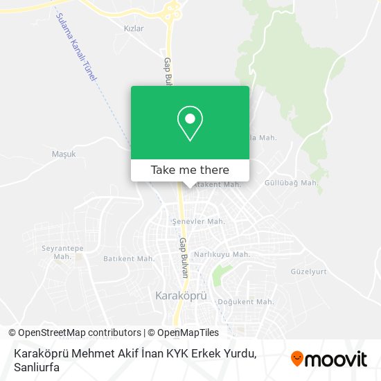 Karaköprü Mehmet Akif İnan KYK Erkek Yurdu map