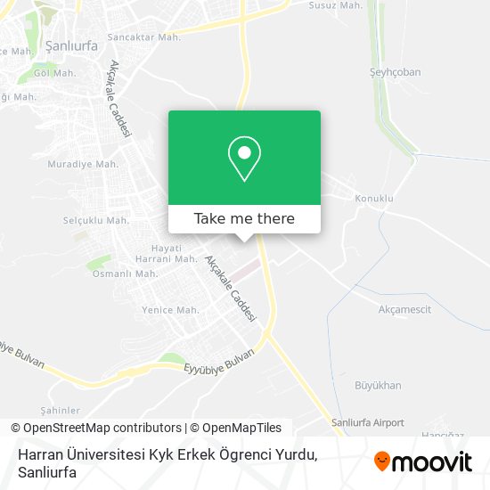 Harran Üniversitesi Kyk Erkek Ögrenci Yurdu map