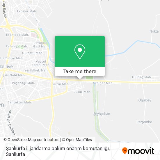 Şanlıurfa il jandarma bakım onarım komutanlığı map