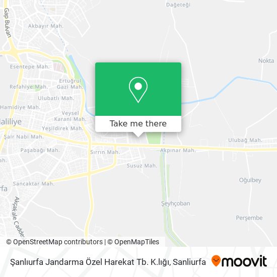 Şanlıurfa Jandarma Özel Harekat Tb. K.lığı map