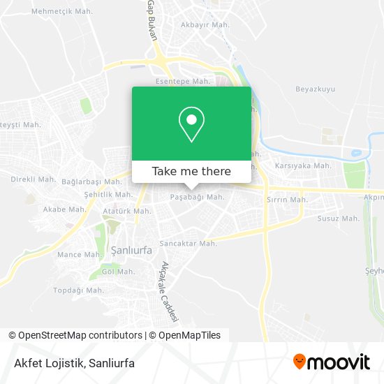 Akfet Lojistik map