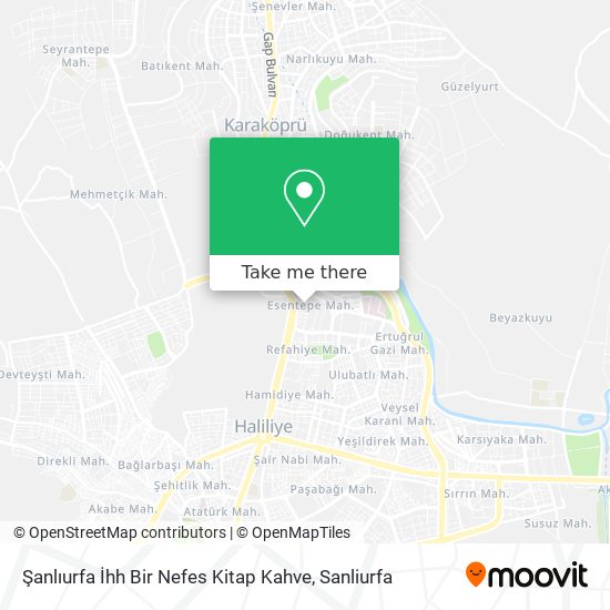 Şanlıurfa İhh Bir Nefes Kitap Kahve map