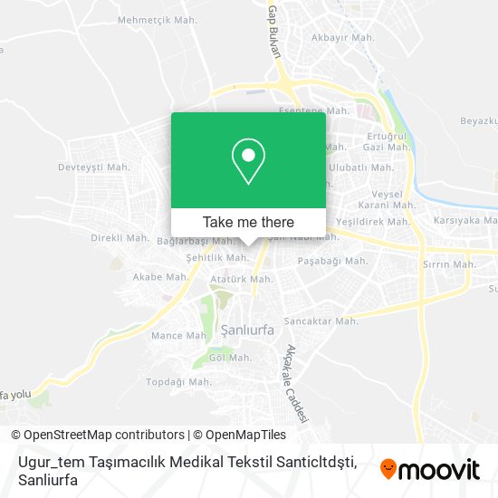 Ugur_tem Taşımacılık Medikal Tekstil Santicltdşti map