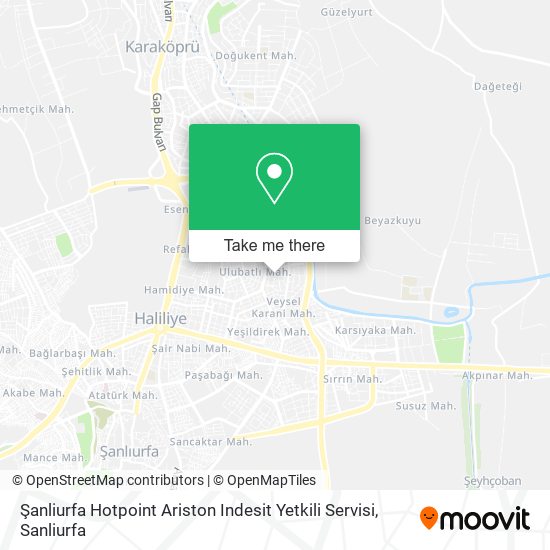 Şanliurfa Hotpoint Ariston Indesit Yetkili Servisi map